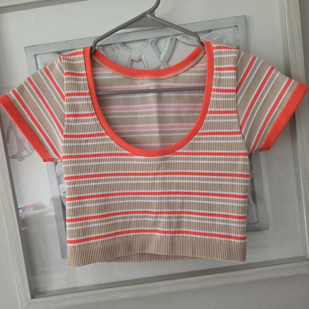 Aerie Striped Crop Top
